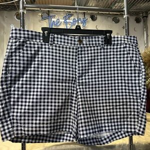 Navy and white gingham shorts. Old Navy size 18